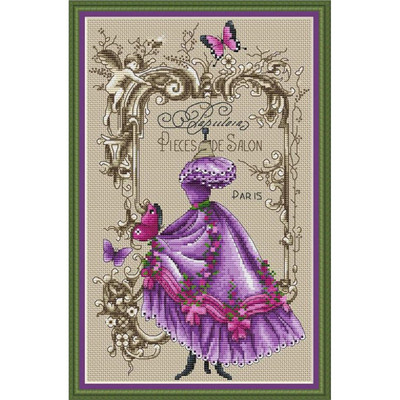 ZZ1595 barkácsolt házilagos keresztszemes szett Csomagok Számlált keresztszemes készletek Új minta NEM NYOMTATOTT Keresztszemes festőkészlet