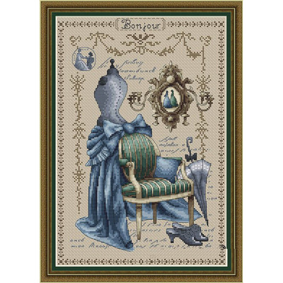 ZZ1595 barkácsolt házilagos keresztszemes szett Csomagok Számlált keresztszemes készletek Új minta NEM NYOMTATOTT Keresztszemes festőkészlet