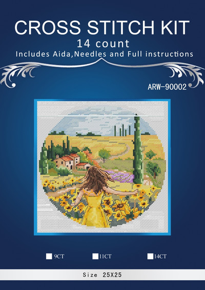 Meitenīgi ceļojumu raksti Skaitīts krustdūriens 14CT 14CT 18CT 25ct 28ct DIY krustdūrienu komplekti Izšūšanas rokdarbu komplekti