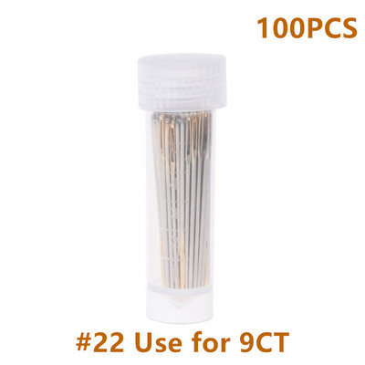 100 DB aranyfarkú hímző szövet vászon keresztszemes tűk kézműves szerszám Méret 22# 26# #28