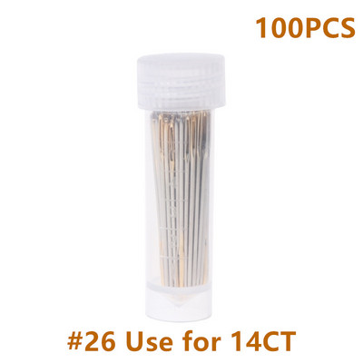 100 DB aranyfarkú hímző szövet vászon keresztszemes tűk kézműves szerszám Méret 22# 26# #28