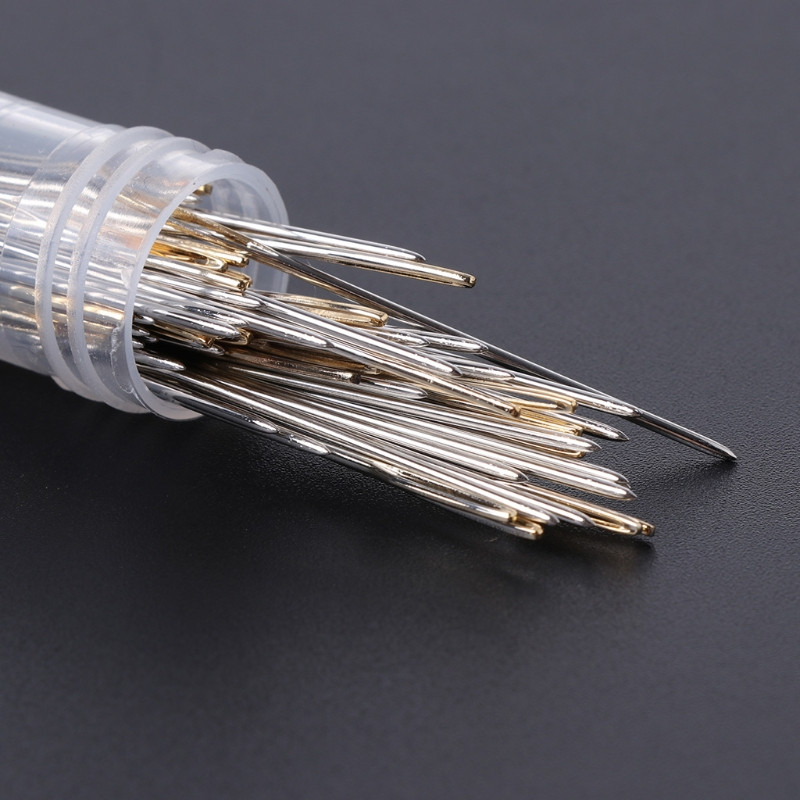 100 DB aranyfarkú hímző szövet vászon keresztszemes tűk kézműves szerszám Méret 22# 26# #28