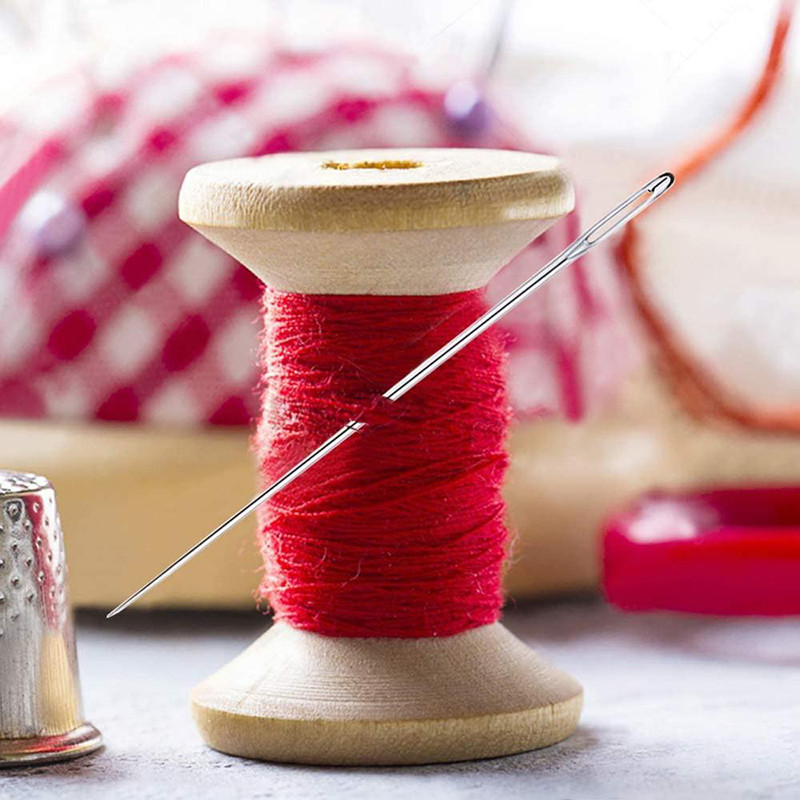 25 db/5 méretű szett rozsdamentes acél nagy szemű tű keresztszemes tű hímzőeszközök otthoni varróeszközök palackkal