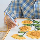 Punch Adatos siuvinėjimo rašiklis Reguliuojamas kilimėlis verpalai Punch Adatos sriegimo Punch siuvinėjimo siūlu kryžminio susiuvimo pradedantiesiems įrankis