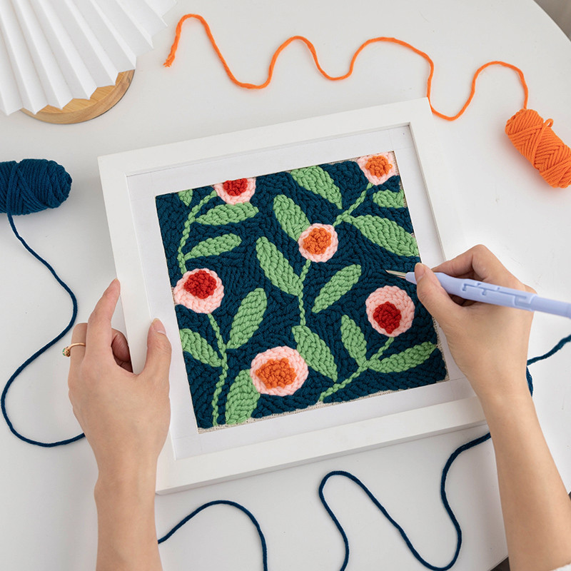 Punch Adatos siuvinėjimo rašiklis Reguliuojamas kilimėlis verpalai Punch Adatos sriegimo Punch siuvinėjimo siūlu kryžminio susiuvimo pradedantiesiems įrankis