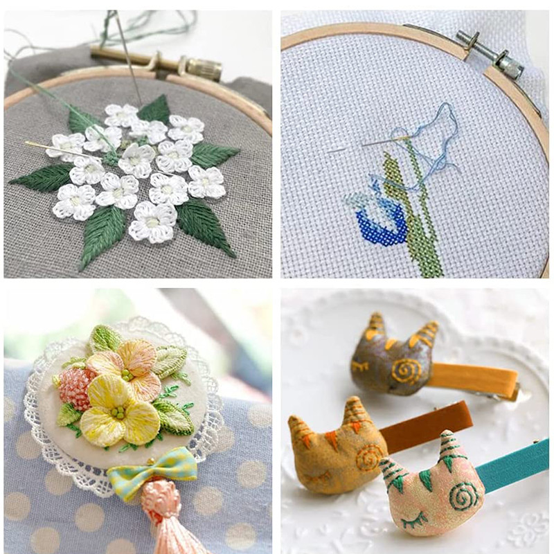 30/60 tk. Suured silmaga ristpistes nõelad koos niidiga Ise tehke ristpistes tikkimine Näputöö Niitmisnõel Käsiõmblustööriistad