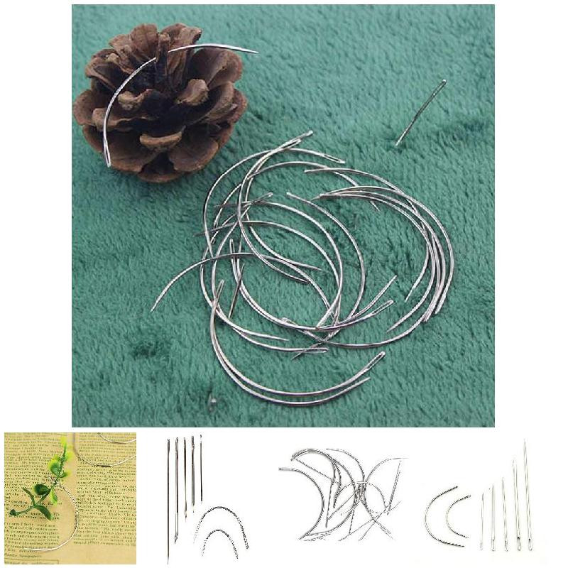 7 tk polstri vaip, nahast lõuendi parandamine, kumer DIY nahk käsitsi õmblemine roostevabast terasest nõelte nõelte komplekt