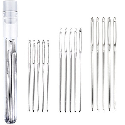 15/9 DB nagy szemű, tompa varrótűk, keresztszemes kötőtűk, kézzel készített bőr hímzőcérna varrótűk