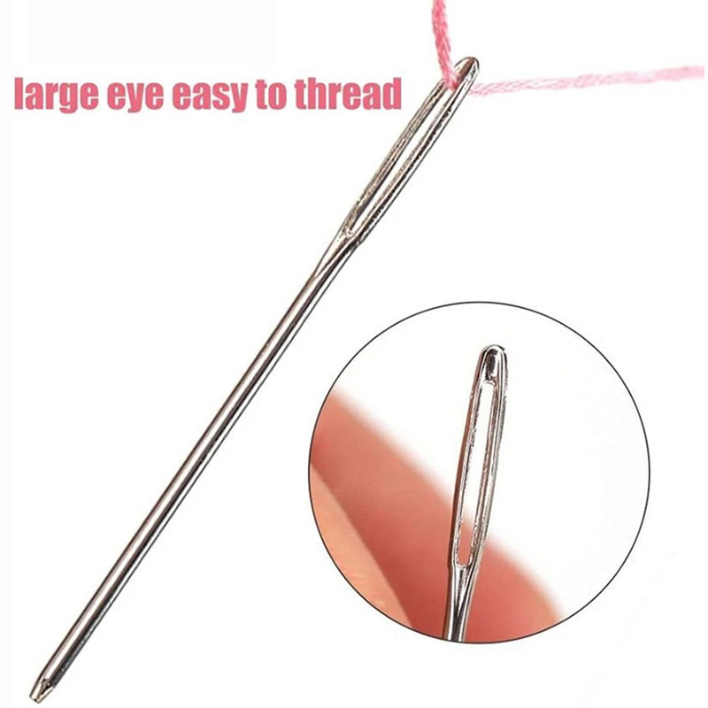 15/9 DB nagy szemű, tompa varrótűk, keresztszemes kötőtűk, kézzel készített bőr hímzőcérna varrótűk