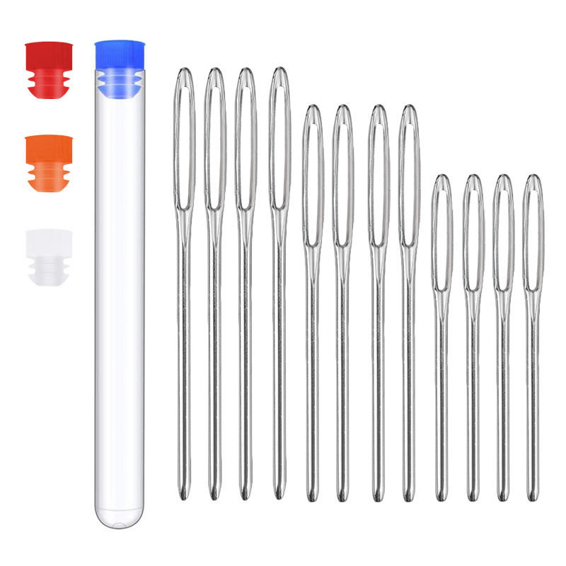 9 DB Tompa végű nagy szemű tű Arany farkú ezüst farkú tű szőtt gyapjú keresztszemes tű varrott tű gyapjú vastag hegy