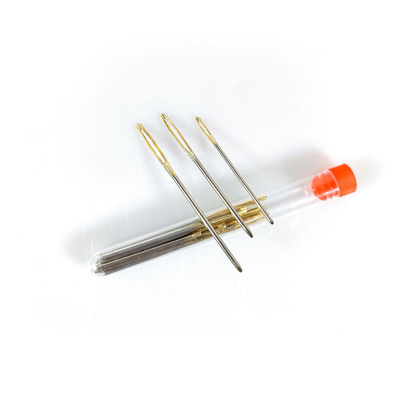 9 DB Tompa végű nagy szemű tű Arany farkú ezüst farkú tű szőtt gyapjú keresztszemes tű varrott tű gyapjú vastag hegy