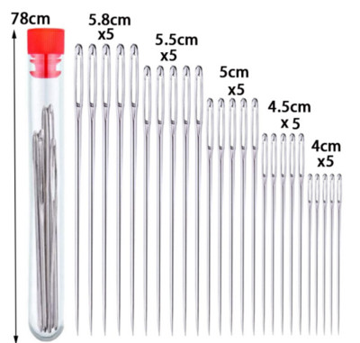 Barkácsolás kézműves eszközök Nagy szemű tűk rozsdamentes acél hímzés keresztszemes kötés fonal varró kézi horgolótű készlet