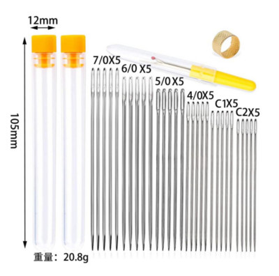 Barkácsolás kézműves eszközök Nagy szemű tűk rozsdamentes acél hímzés keresztszemes kötés fonal varró kézi horgolótű készlet
