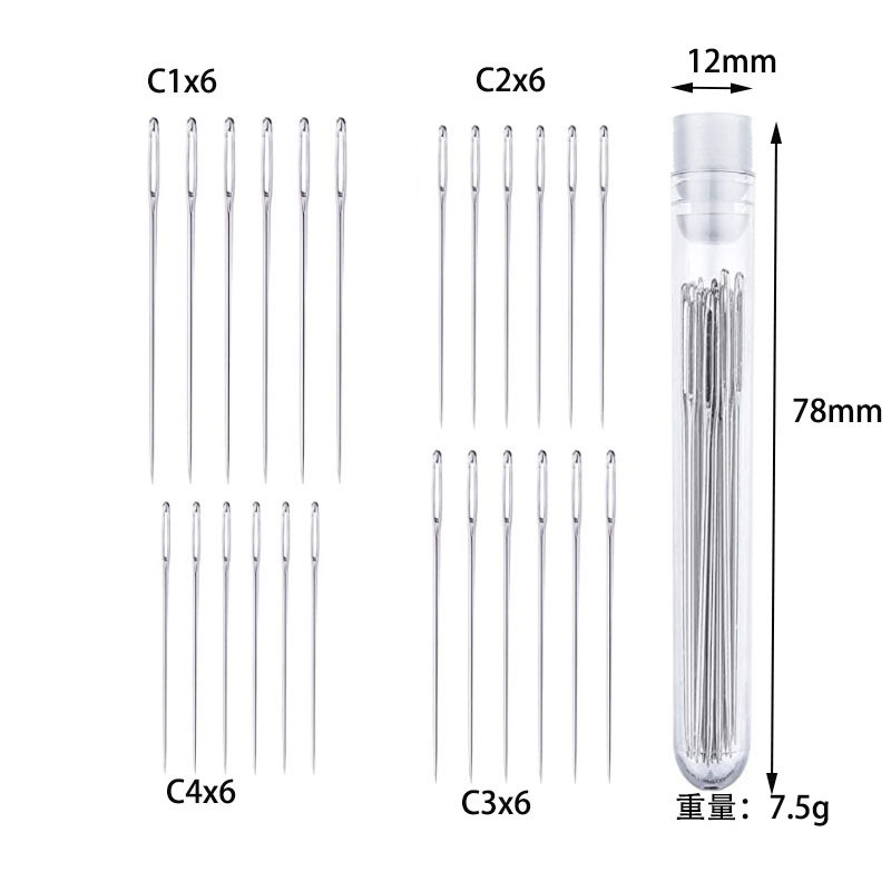 Barkácsolás kézműves eszközök Nagy szemű tűk rozsdamentes acél hímzés keresztszemes kötés fonal varró kézi horgolótű készlet