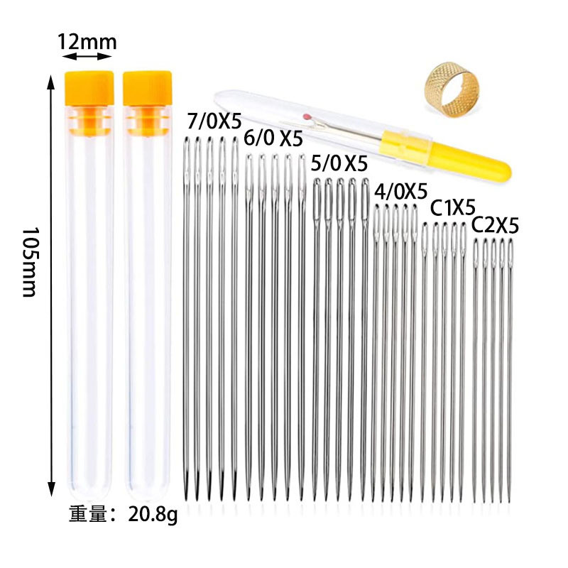 Barkácsolás kézműves eszközök Nagy szemű tűk rozsdamentes acél hímzés keresztszemes kötés fonal varró kézi horgolótű készlet
