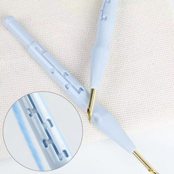 Magic Ebroidery Punch Needle Kit Σετ εργαλείων διασταυρούμενης ραφής Εργαλείο ύφανσης Πλεκτομηχανές χαλιού Εργαλείο ραπτικής για DIY ραπτική χειροτεχνία