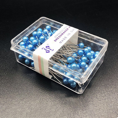 100 gab./kaste Krāsainas apaļas pērļu galviņas adatas Tailor Dūriens Taisni Spied Šūšanas Tapas ģērbšanai Pašu šūšanas rīku pozicionēšana