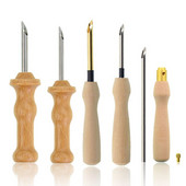 3,5 mm/5 mm Adīšana Izšūšana Pildspalva krustdūriens Aušana Filcēšana Amatniecība Perforators Adatas Vītnes Koka Rokturis Pašu šūšanas rīki Dropsh