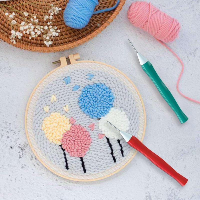 Siuvinėjimo Punch Adatos Kilimėlis Siuvinėjimo Tambūro kablys su Metaliniais rašikliais Siuvinėjimo Siuvinėjimo kryželiu rinkinys Rankdarbių siuvimo adata