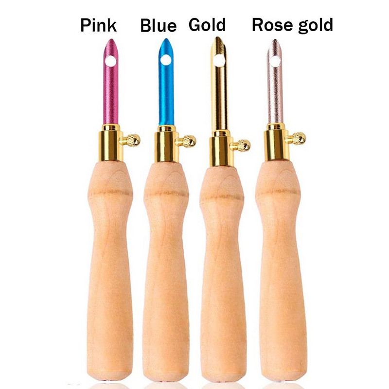 Käsitöö kudumisõmblustarvikud Ise ise tehes varda nõelaga reguleeritav tikkimispiste punch nõela tööriist