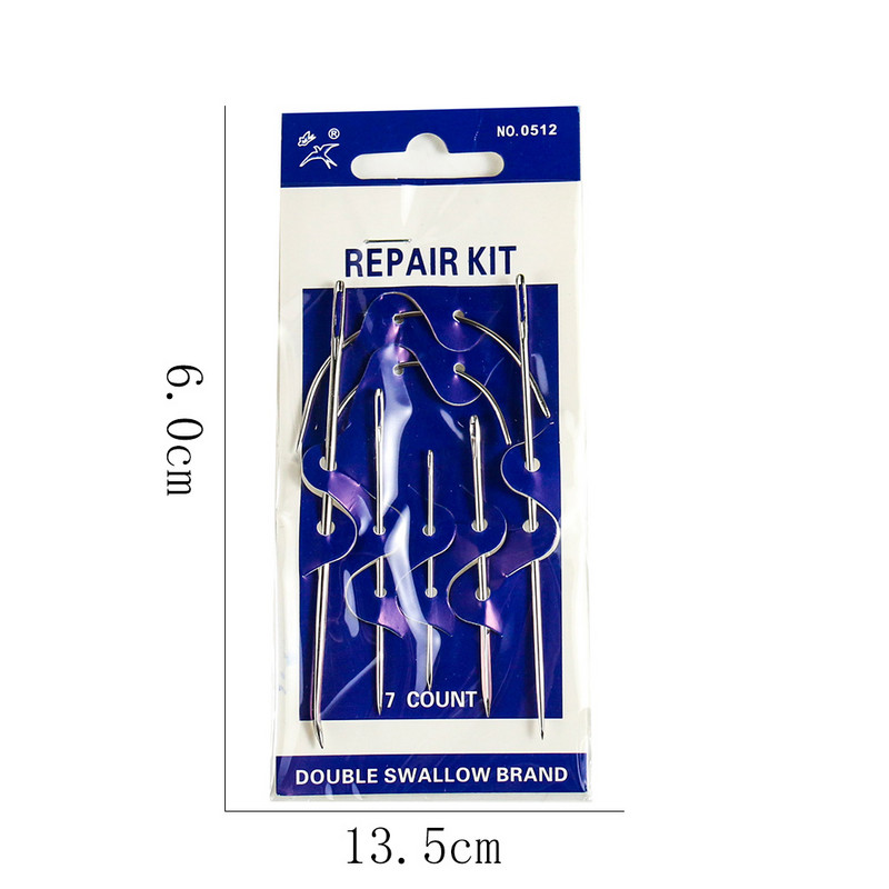 7 Izmēri Nerūsējošā tērauda lielas acs adatas Krustdūriena adatas Izšūšanas Dīvāns Darbarīks Mājsaimniecības šūšanas amatniecība Tamborēšanas komplekts