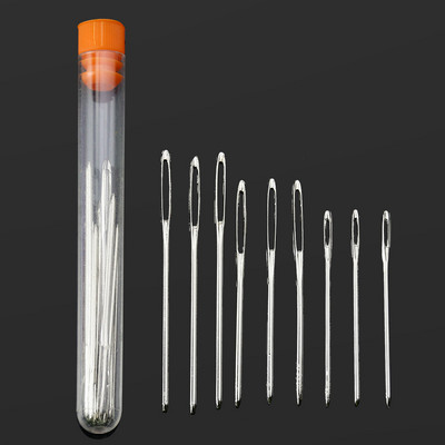 3 Size Stainless Steel Big Eye Needle Sofa Tool Cross Needle Embroidery Family Sewing Clothes Doll Handicraft Crochet with Box