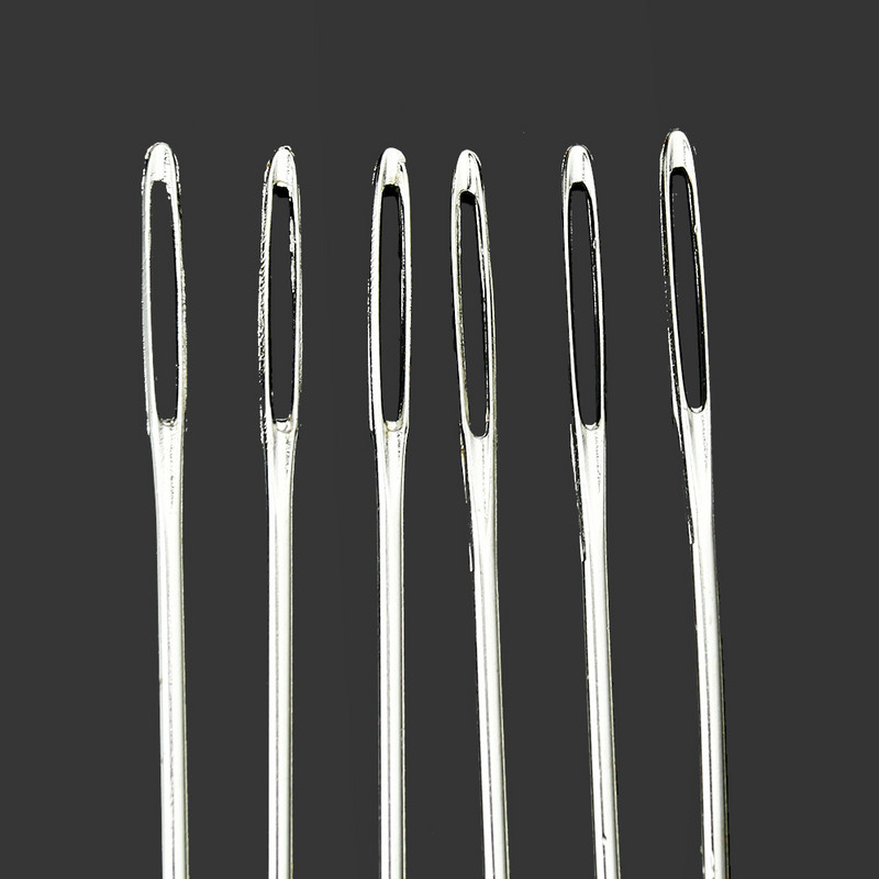 3 izmēra nerūsējošā tērauda liela acu adata dīvāna rīks krusteniski adatu izšuvumi ģimenes šūšanas apģērbi lelle rokdarbu tamborējums ar kastīti