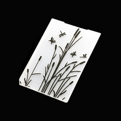 Jauna 3D reljefa mape Caurspīdīga reljefa plastmasas plākšņu dizains papīra griešanas matricām, kas paredzētas DIY papīra griešanai Scrapbooking 10,5x14,5 cm