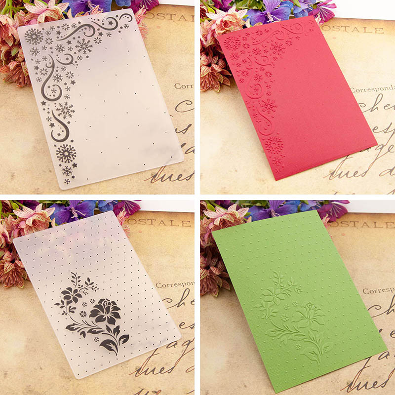 Trafareti DIY Scrapbooking Reljefa mapes Ziedu slāņošana Plastmasas kāzu dekorēšana Papīra kartīšu fona albums