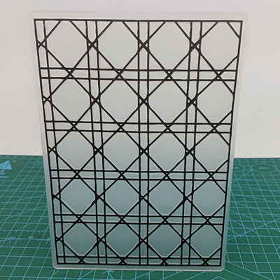 Basketweave fona plastmasas reljefs mapes karšu izgatavošanai Veidne Scrapbooking Paper Amatniecības piederumi reljefs Jaunums 2022