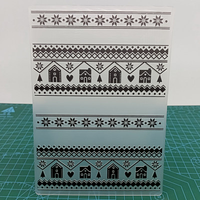 Basketweave fona plastmasas reljefs mapes karšu izgatavošanai Veidne Scrapbooking Paper Amatniecības piederumi reljefs Jaunums 2022