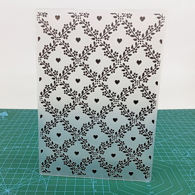 Basketweave fona plastmasas reljefs mapes karšu izgatavošanai Veidne Scrapbooking Paper Amatniecības piederumi reljefs Jaunums 2022