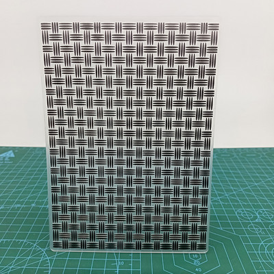 Basketweave fona plastmasas reljefs mapes karšu izgatavošanai Veidne Scrapbooking Paper Amatniecības piederumi reljefs Jaunums 2022