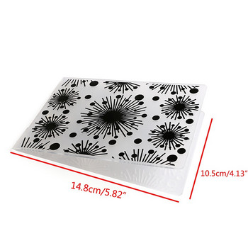 Φάκελος 3D ανάγλυφο Διάφανο ανάγλυφο πλαστικό σχέδιο για DIY μήτρες κοπής χαρτιού Scrapbooking Δωροκάρτα 10,5x14,5 cm
