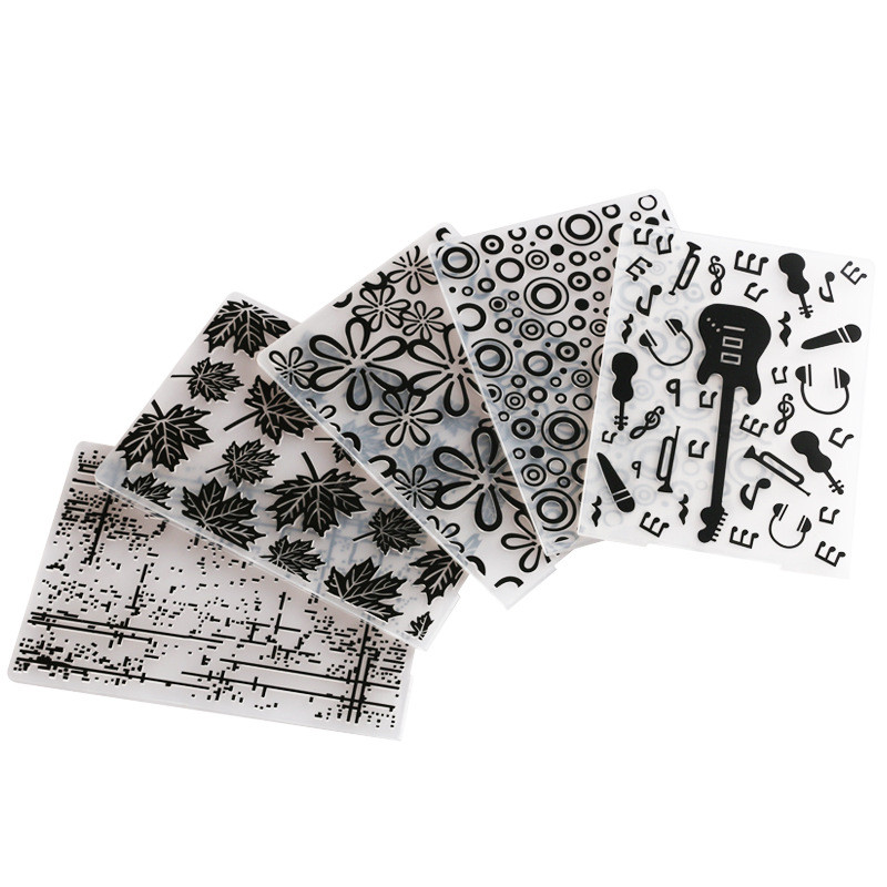 3D reljefinis aplankas Skaidrus reljefinis plastikinių plokščių dizainas, skirtas „pasidaryk pats“ popieriaus pjaustymo štampams „Scrapbooking“ dovanų kortelė 10,5x14,5 cm