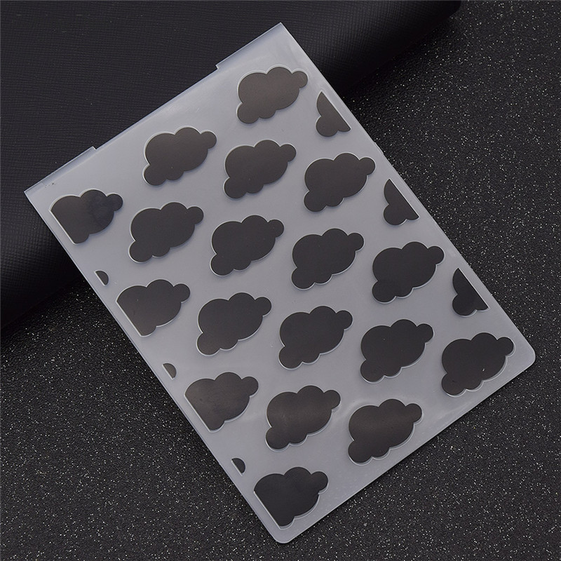 Jauka mākoņu reljefa mape, plastmasa karšu izgatavošanai, zīmogi Scrapbooking, papīrs, amatniecības piederumi, mapes albums, mākslinieks, rotājumi