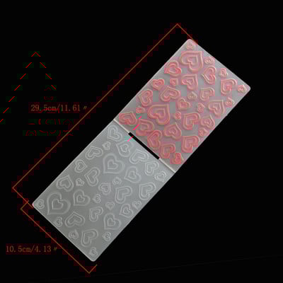 12 στυλ Φάκελος 3D ανάγλυφο Διαφανές ανάγλυφο Πλαστικές πλάκες Σχέδιο για DIY μήτρες κοπής χαρτιού Scrapbooking 10,5x14,5 cm