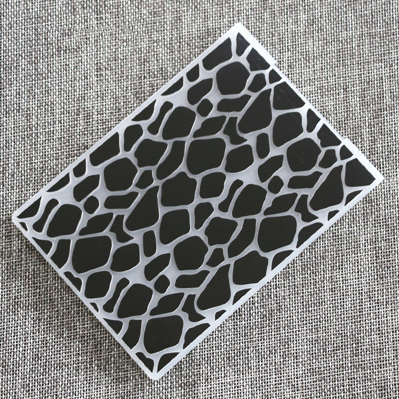 12 στυλ Φάκελος 3D ανάγλυφο Διαφανές ανάγλυφο Πλαστικές πλάκες Σχέδιο για DIY μήτρες κοπής χαρτιού Scrapbooking 10,5x14,5 cm