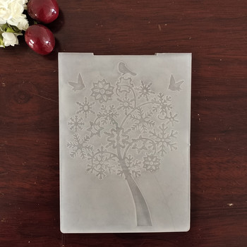 AZSG Цветя/Дървета/Птици/Пейзажна релефна папка за Направи си сам скрапбукинг хартиени картички Изработка на декоративни занаяти Пластмасова чиния