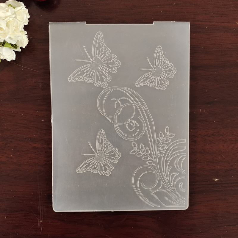 AZSG Ziedi/Koki/Putni/Ainavu reljefa mape DIY Scrapbooking Papīra kartītēm Dekoratīvo amatniecības Plastmasas Plāksne