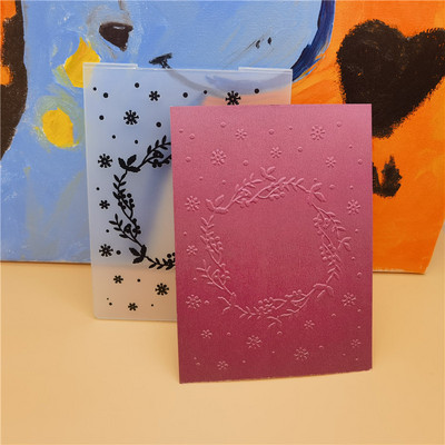 3D Ziedu Fona Reljefs Mape Plastmasas Scrapbooking Amatniecība Reljefs Mapes Karšu izgatavošana Izejmateriāli Zīmogi Veidne Jauna