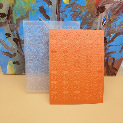 3D Ziedu Fona Reljefs Mape Plastmasas Scrapbooking Amatniecība Reljefs Mapes Karšu izgatavošana Izejmateriāli Zīmogi Veidne Jauna