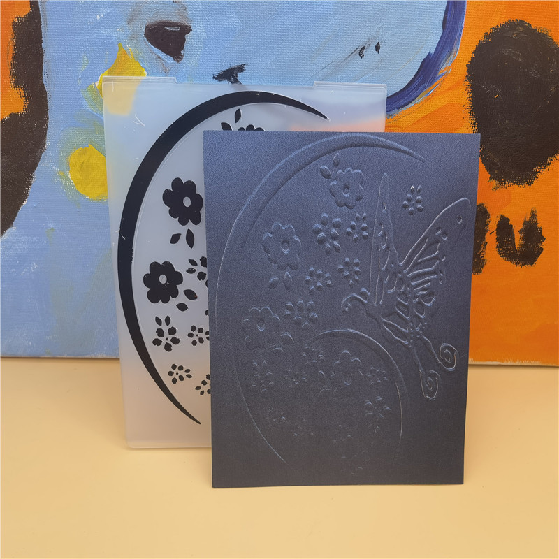 3D Ziedu Fona Reljefs Mape Plastmasas Scrapbooking Amatniecība Reljefs Mapes Karšu izgatavošana Izejmateriāli Zīmogi Veidne Jauna