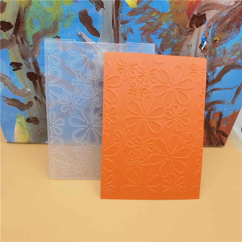 3D Ziedu Fona Reljefs Mape Plastmasas Scrapbooking Amatniecība Reljefs Mapes Karšu izgatavošana Izejmateriāli Zīmogi Veidne Jauna