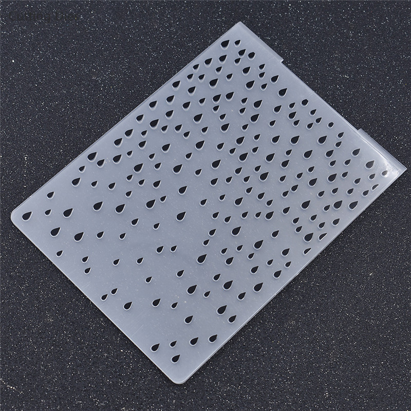 Radoša ūdens pilienu reljefa mape Plastikāta karšu izgatavošana Zīmogu izgatavošana Scrapbooking Papīrs Amatniecības piederumi Diy