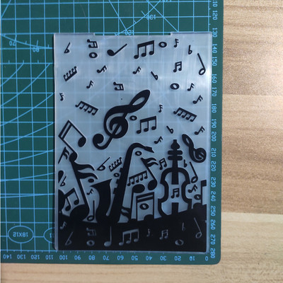 Mūzikas zvaigzne PLASTMASAS IESPĒJOŠA MAPE DIY albums albuma kartīšu iesaiņojums, dekors Griešanas matricas, papīra amatniecības Ziemassvētku veidne