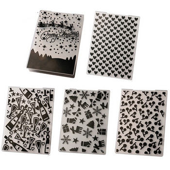 Шаблон за коледна пластмасова релефна папка за DIY Scrapbooking Craft Photo Album Card Ваканционни ръчно изработени консумативи за декорация