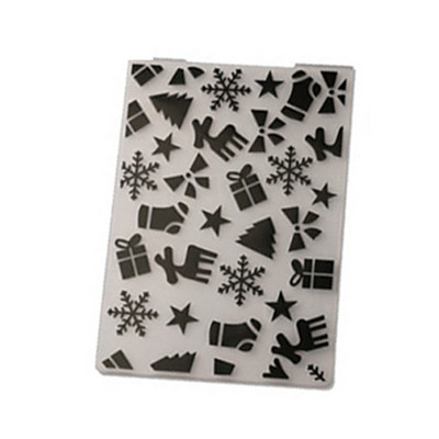 Ziemassvētku plastmasas reljefs mapes veidne DIY scrapbooking amatniecības fotoattēlu albumu kartītei svētku ar rokām darināti dekorēšanas piederumi