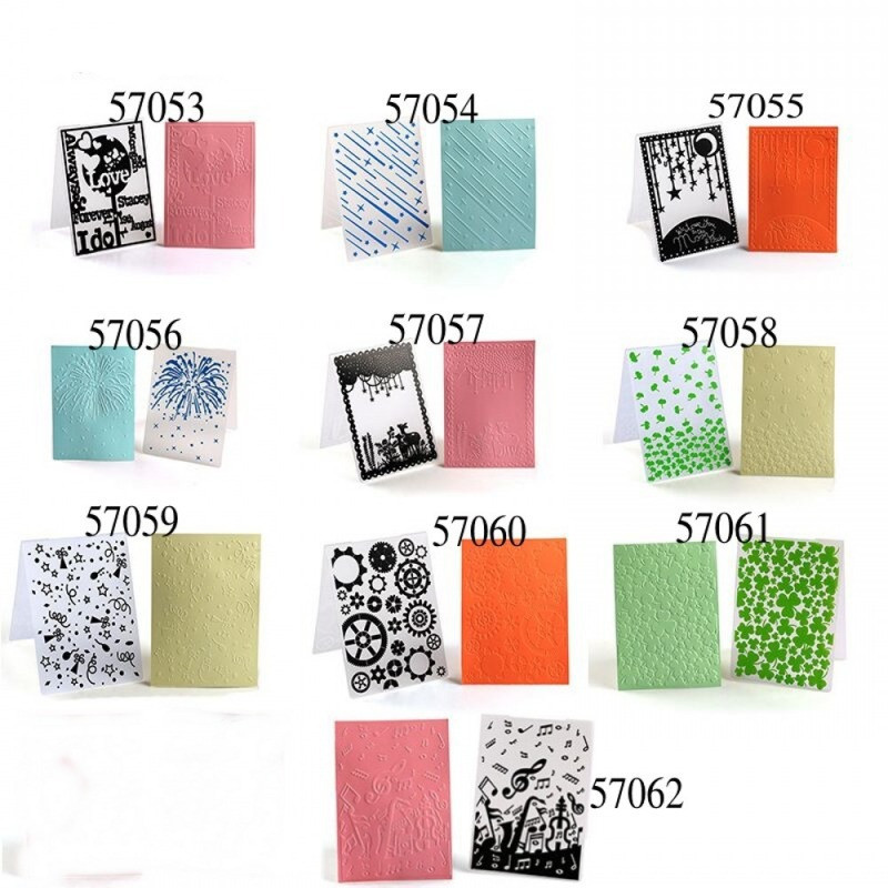 Naujausias 3D reljefinis aplankas, skaidrus reljefinis plastikinių plokščių dizainas, skirtas „pasidaryk pats“ popieriaus pjaustymo štampai „Scrapbooking“ 10,5 x 14,5 cm