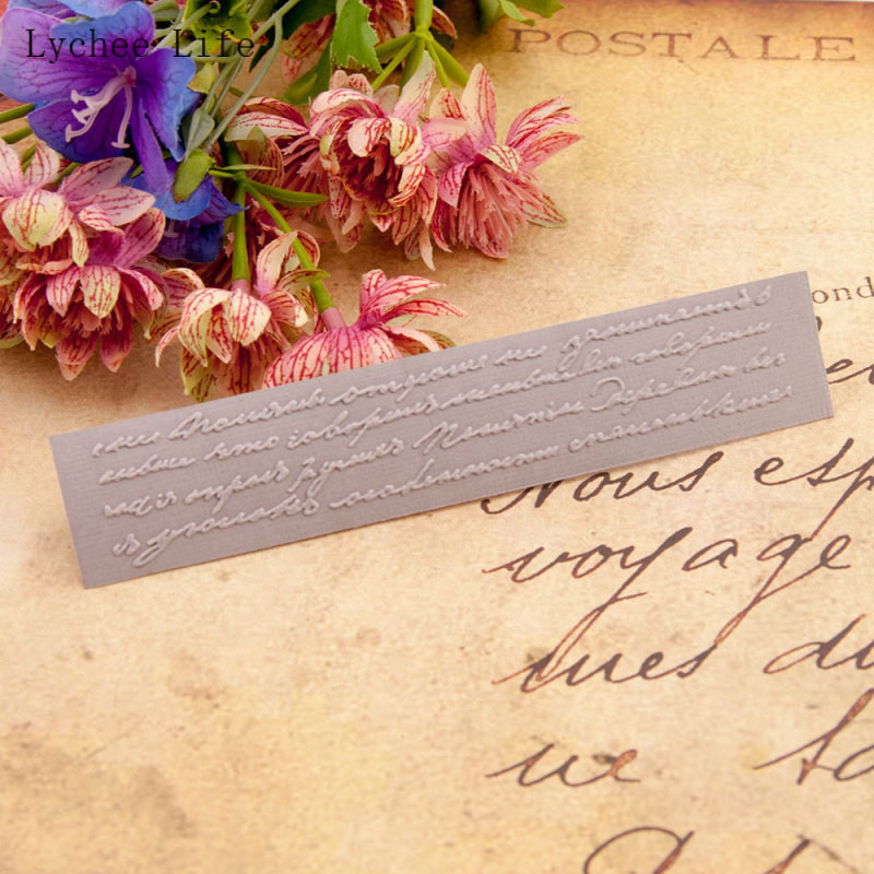 Ličī Life Letter Plastmasas Reljefa Mapes Scrapbooking Fotoalbumu Kartīšu Dekorēšanai Amatniecības piederumi